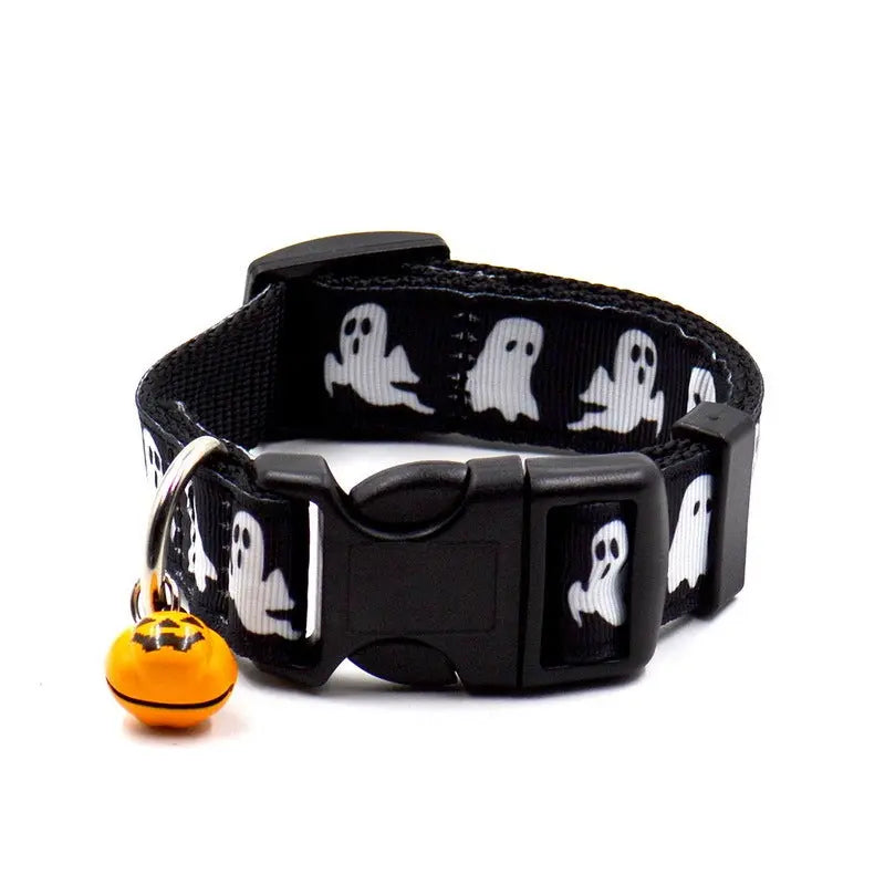 New Ghost Halloween Series Dog Collar With Bell Pets Hub Co